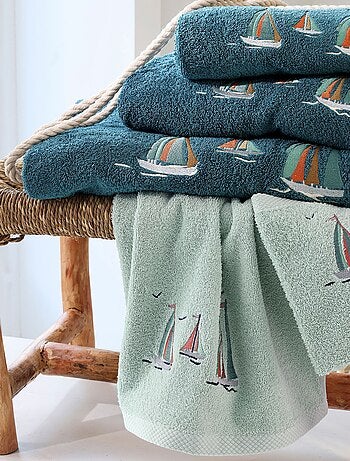 Becquet - Drap de bain BATEAUX en coton