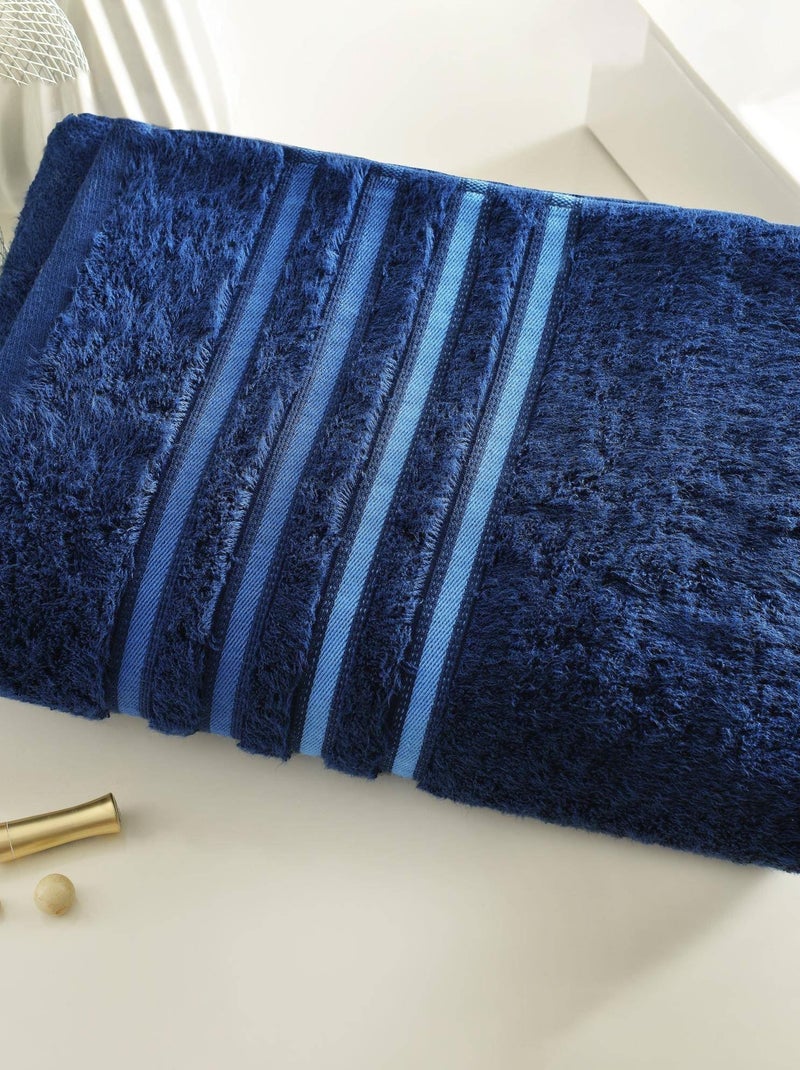 Becquet - Drap de bain EXTRASOFT en acrylique Bleu marine - Kiabi