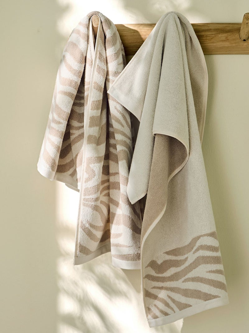 Becquet - Drap de bain ZEBRA en coton Beige - Kiabi