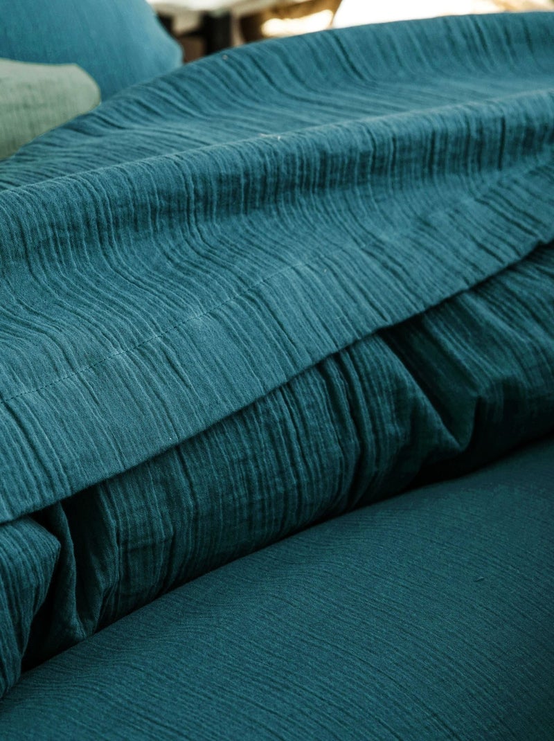 Becquet Drap DOUBLE GAZE en coton Bleu canard 0.00€ Kiabi — free download