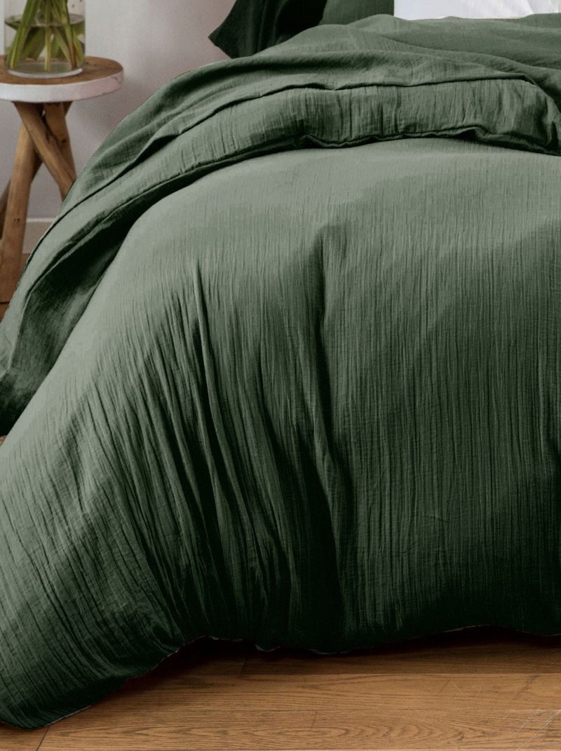 Becquet - Drap DOUBLE GAZE en coton Vert kaki - Kiabi