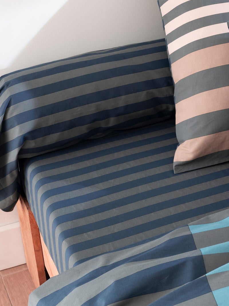 Becquet - Drap-housse ANTONIN en coton Bleu - Kiabi