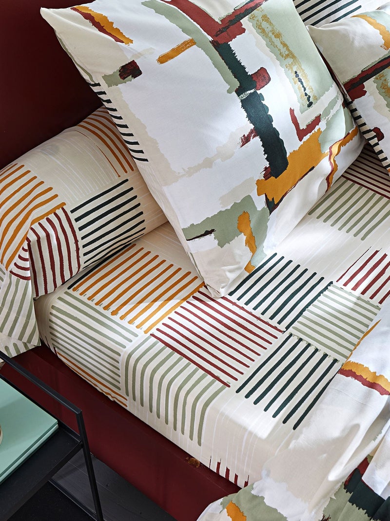 Becquet - Drap-housse ARNAUD en coton Beige - Kiabi