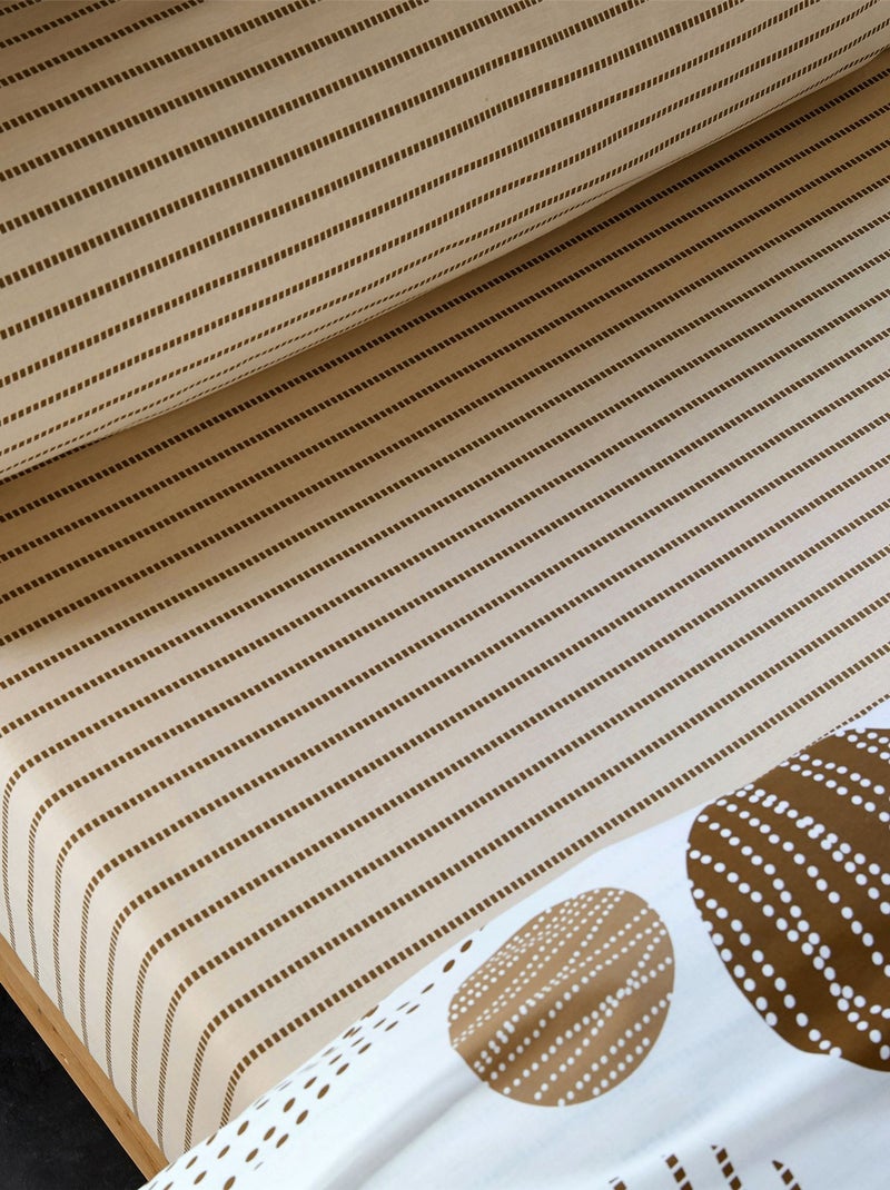 Becquet - Drap-housse BAXLEY en coton Beige - Kiabi