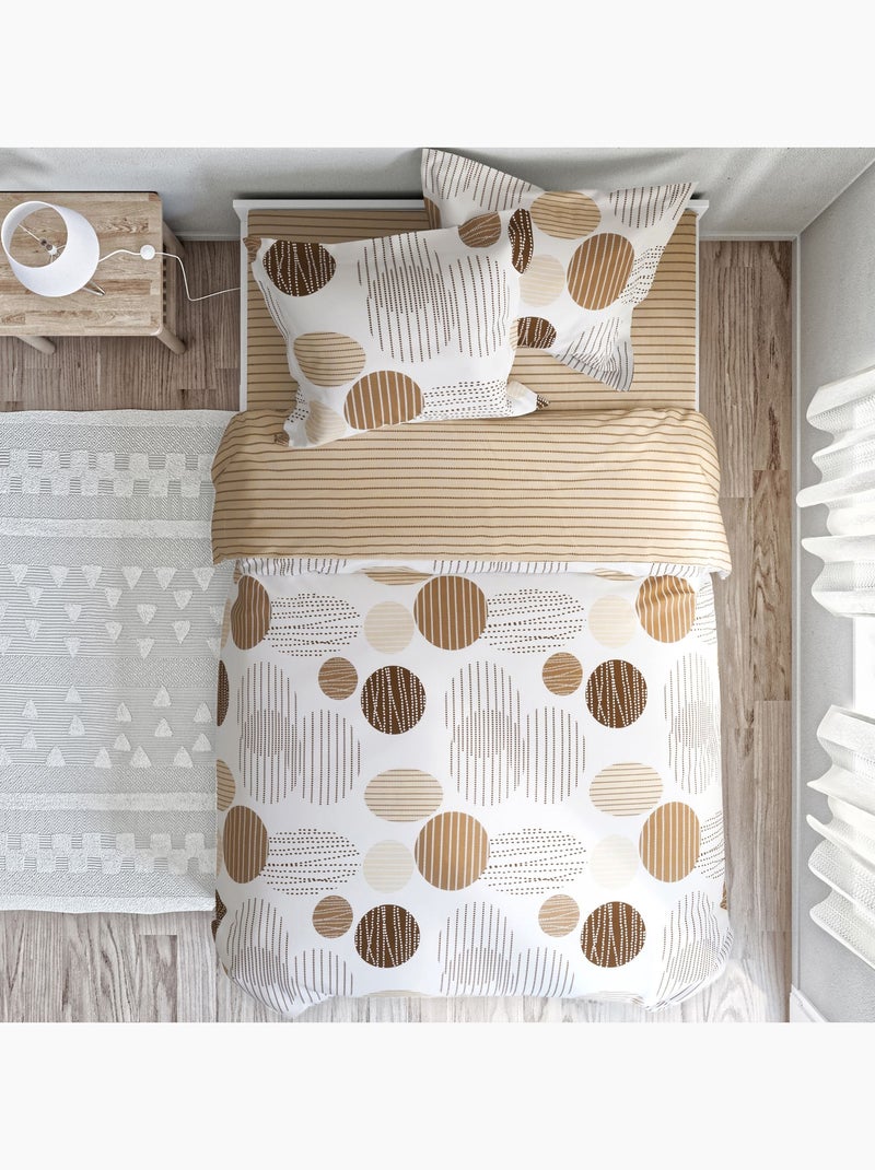 Becquet - Drap-housse BAXLEY en coton Beige - Kiabi