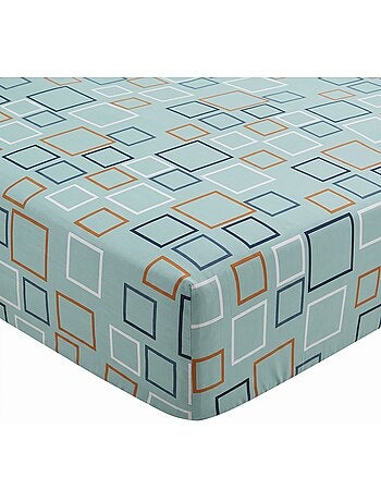 Becquet - drap-housse bibus bleu en coton