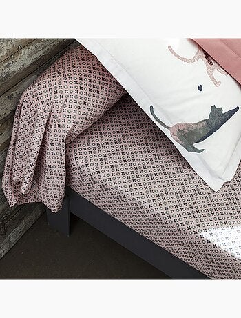 Becquet - Drap-housse CHATS en coton