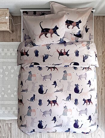 Becquet - Drap-housse CHATS en coton