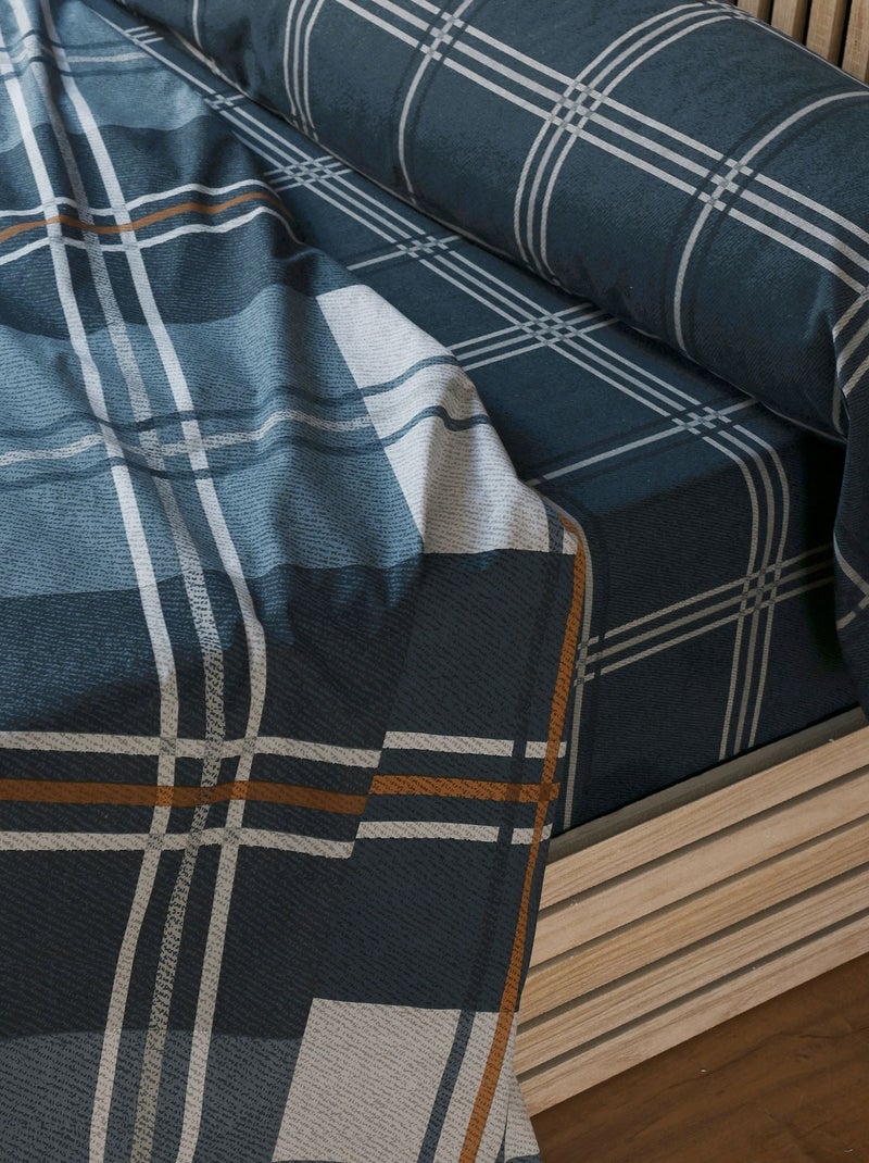 Becquet - Drap-housse CHRISTOPHE en coton Bleu - Kiabi