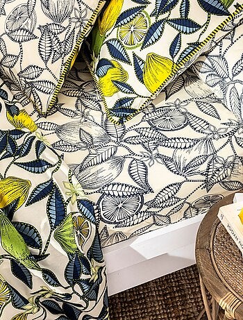 Becquet - Drap-housse CITRONNADE en coton