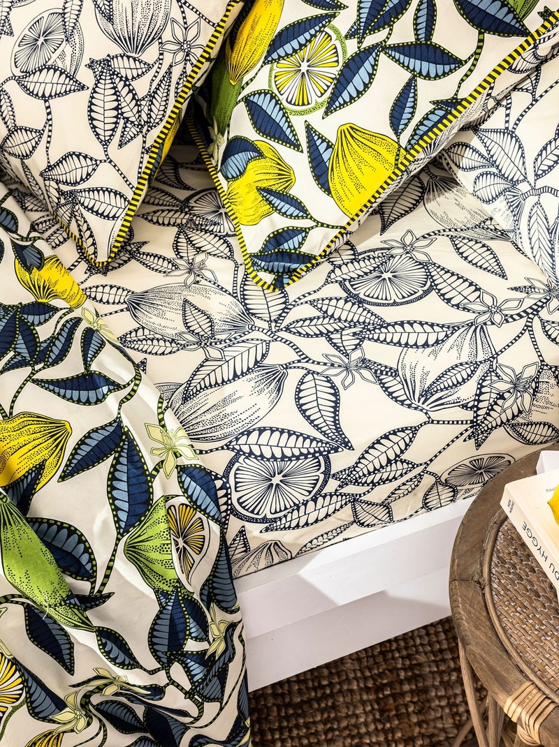 Becquet - Drap-housse CITRONNADE en coton Jaune citron - Kiabi