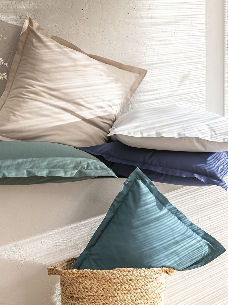 Becquet - Drap-housse COTON UNI LAURÉAT en coton Bleu céladon - Kiabi