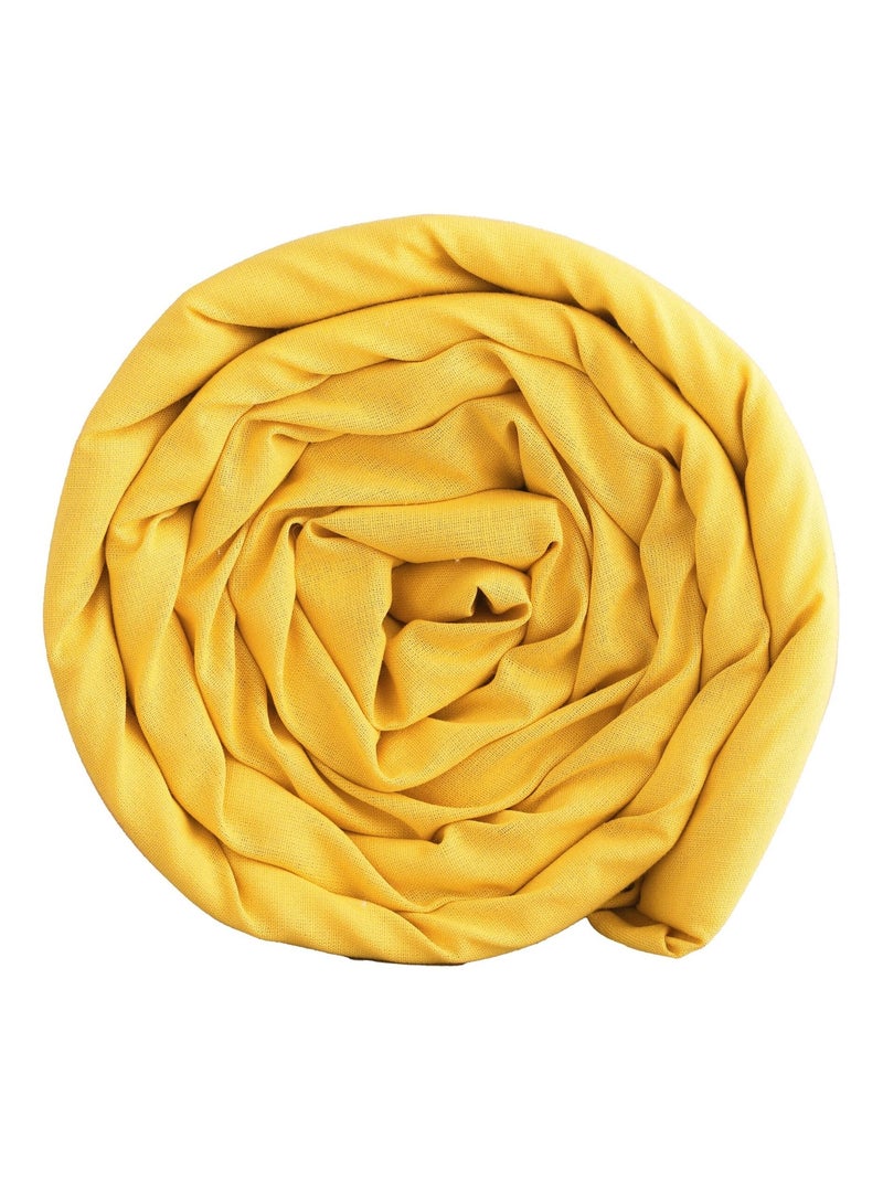 Becquet - Drap-housse COTON UNI LAURÉAT en coton Jaune foncé - Kiabi