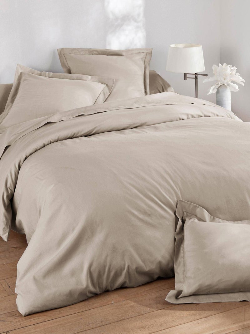 Becquet - Drap-housse Gamme unie lin prélavé en lin Blanc cassé - Kiabi