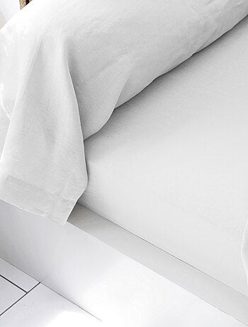 Becquet - Drap-housse Gamme unie lin prélavé en lin