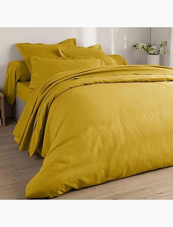 Becquet - Drap-housse Gamme unie lin prélavé en lin