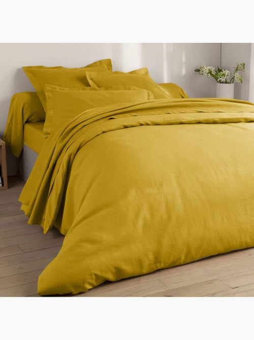 Becquet - Drap-housse Gamme unie lin prélavé en lin - Kiabi