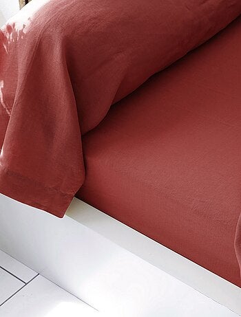 Becquet - Drap-housse Gamme unie lin prélavé en lin