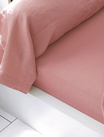 Becquet - Drap-housse Gamme unie lin prélavé en lin