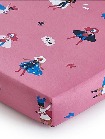 Becquet - Drap-housse GIRL POWER en coton