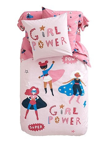 Becquet - Drap-housse GIRL POWER en coton