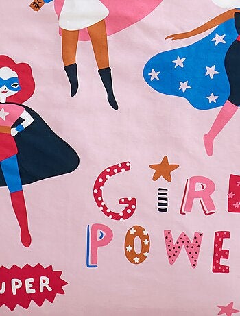 Becquet - Drap-housse GIRL POWER en coton