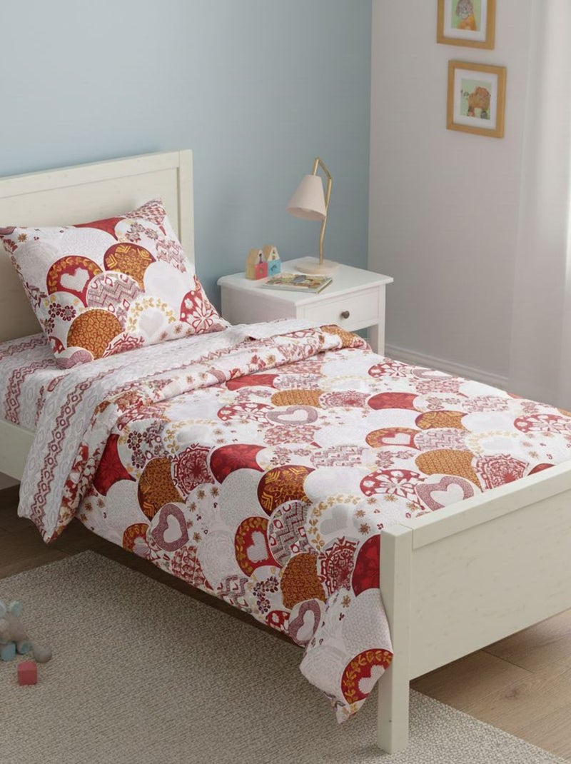Becquet - Drap-housse GIRLY en coton Rouge - Kiabi