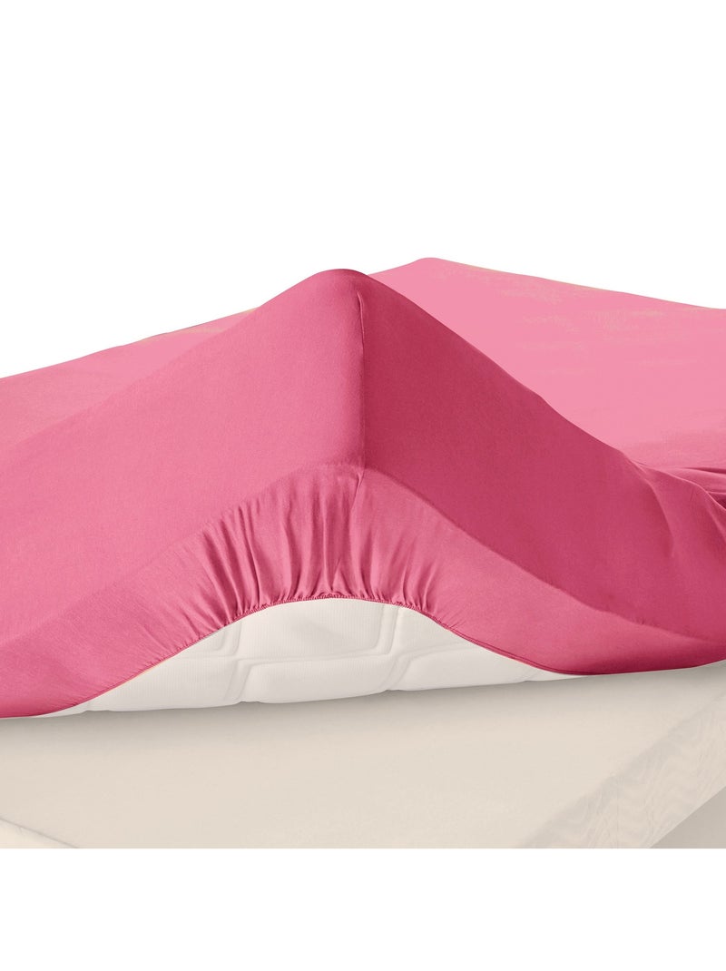 Becquet - Drap-housse grand bonnet DH. COTON SUPER GD B en coton Rose bonbon - Kiabi