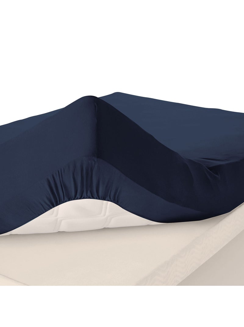 Becquet - Drap-housse grand bonnet Grands bonnets en coton Bleu marine - Kiabi