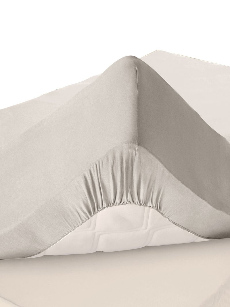 Becquet - Drap-housse grand bonnet PERCALE en coton Gris clair - Kiabi