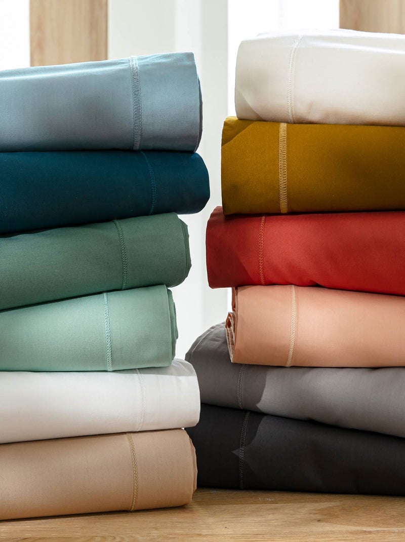 Becquet - Drap-housse grand bonnet PERCALE SUPER GD B en coton Vert - Kiabi