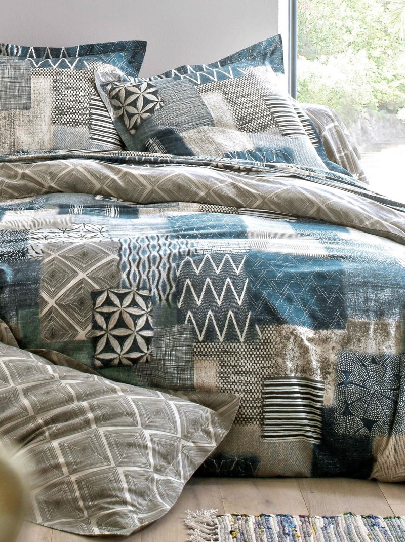 Becquet - Drap-housse ILE DE CANDIE en coton Bleu - Kiabi