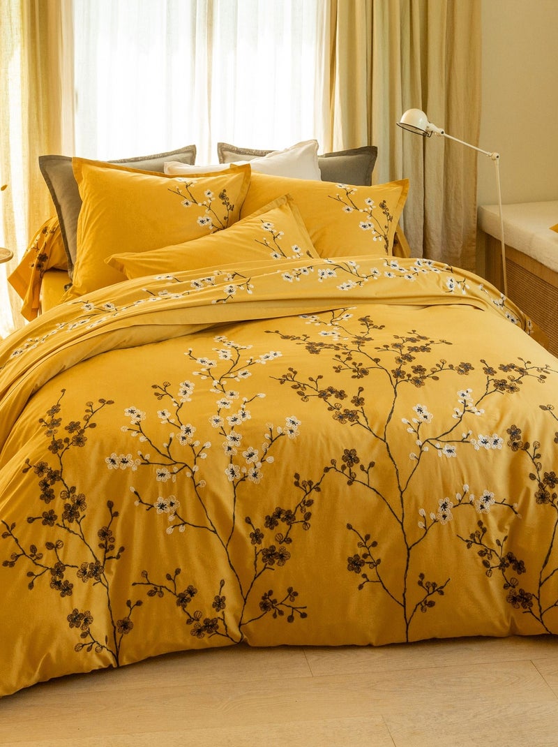 Becquet - Drap-housse ILE SACREE en coton Jaune foncé - Kiabi