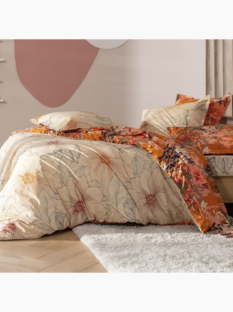 Becquet - Drap-housse JULIETTE en coton Orange - Kiabi