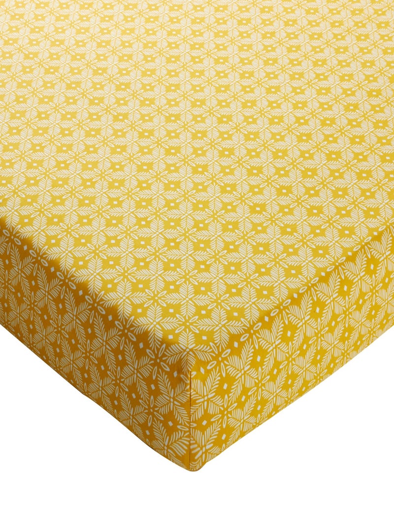 Becquet - Drap-housse LEMON BIRD en coton Jaune citron - Kiabi
