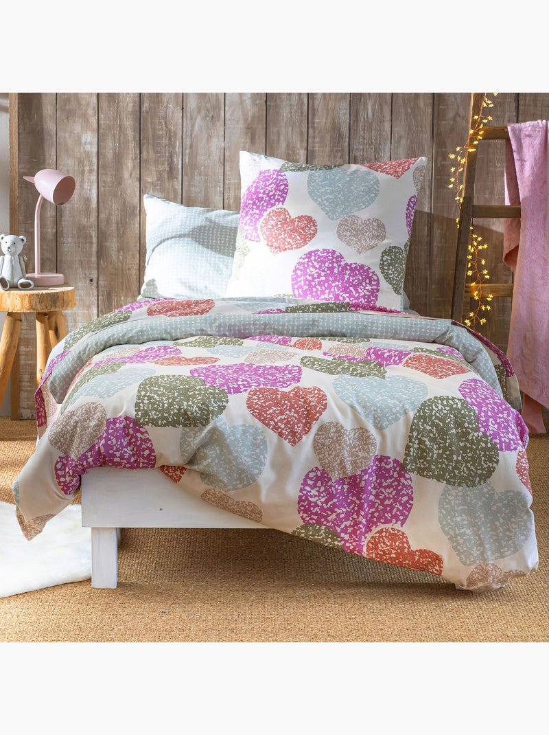 Becquet - Drap-housse LOVERS en coton Multicolore - Kiabi
