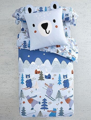 Becquet - Drap-housse OURS BLEU en coton