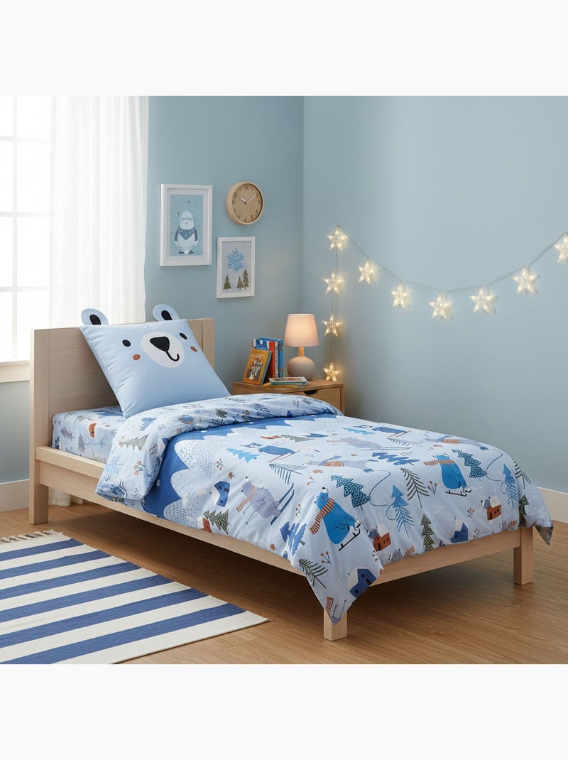 Becquet - Drap-housse OURS BLEU en coton Bleu - Kiabi