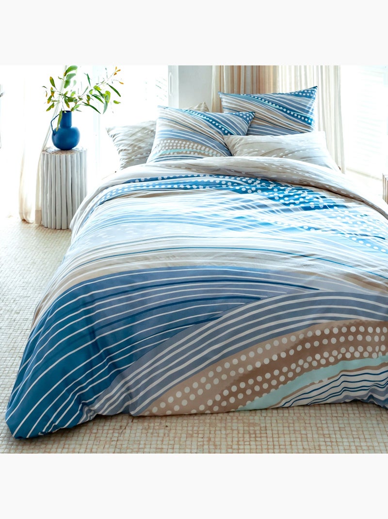 Becquet - Drap-housse PACIFIQUE en coton Bleu - Kiabi