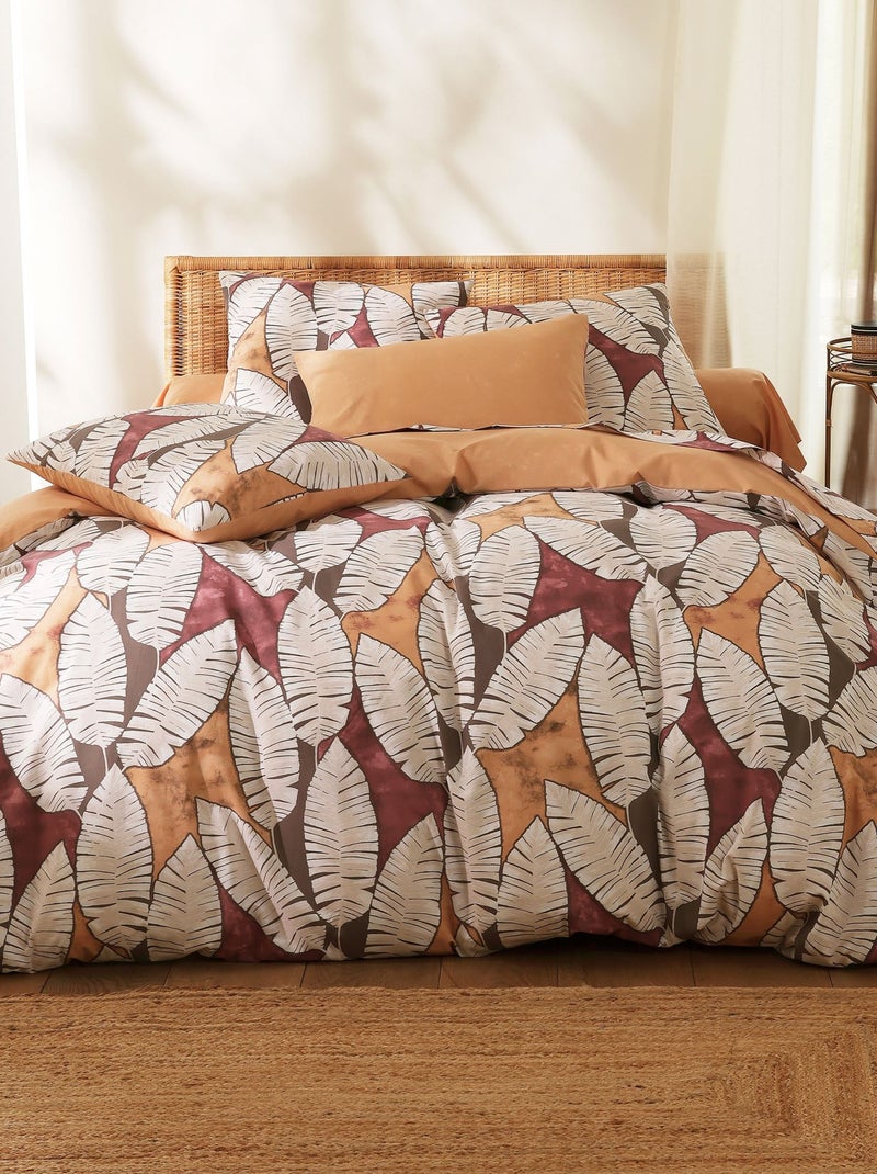 Becquet - Drap-housse PALME en coton Beige - Kiabi