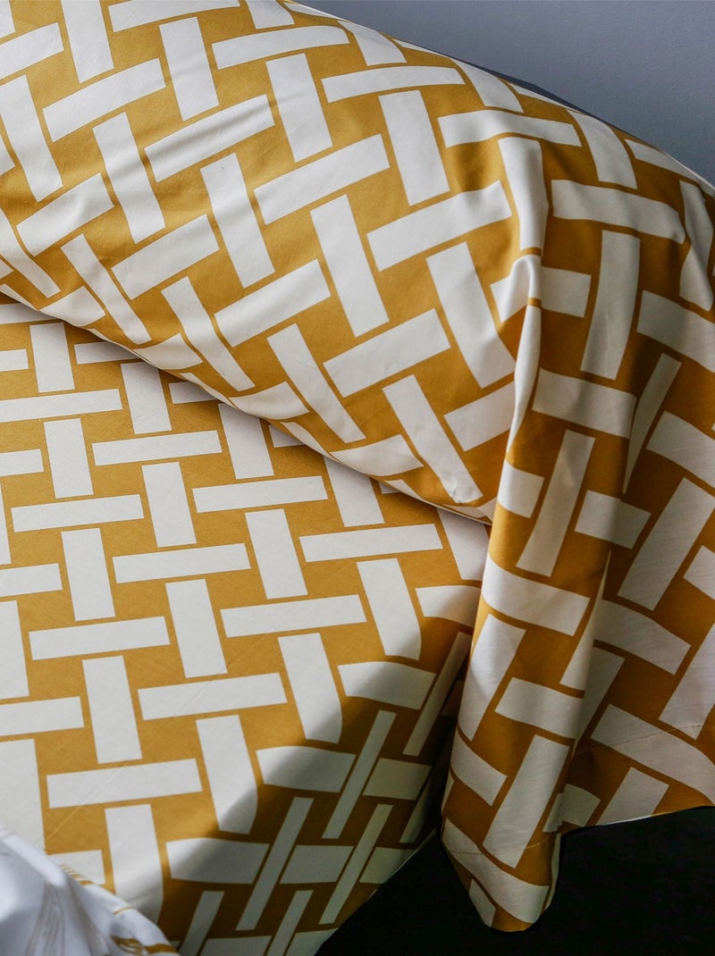 Becquet - Drap-housse PALRI en coton Jaune or - Kiabi