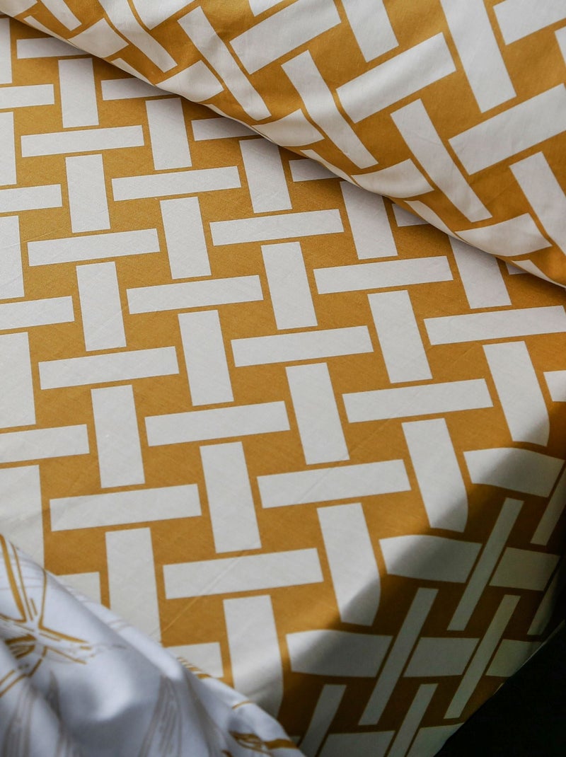 Becquet - Drap-housse PALRI en coton Jaune or - Kiabi