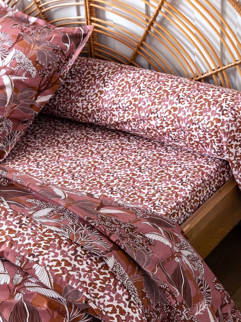 Becquet - Drap-housse PANTHERE en coton Rose foncé - Kiabi