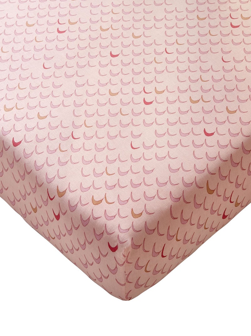 Becquet - Drap-housse PASTILLES COTON en coton Rose - Kiabi