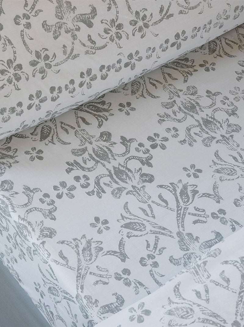 Becquet - Drap-housse PASTOURELLE en coton Gris Argenté - Kiabi