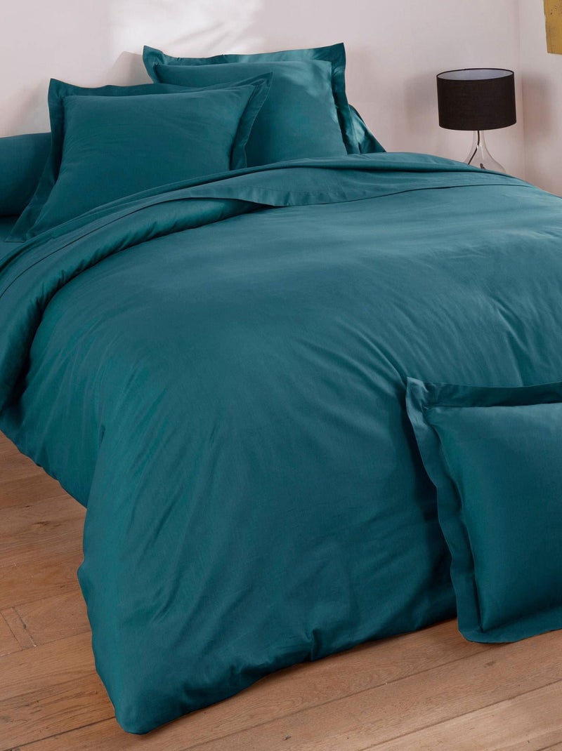 Becquet - Drap-housse PERCALE 2015 en coton Bleu canard - Kiabi