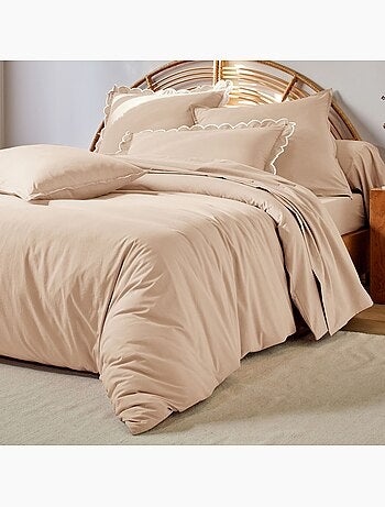 Becquet - drap-housse percale lavee ondulee en coton