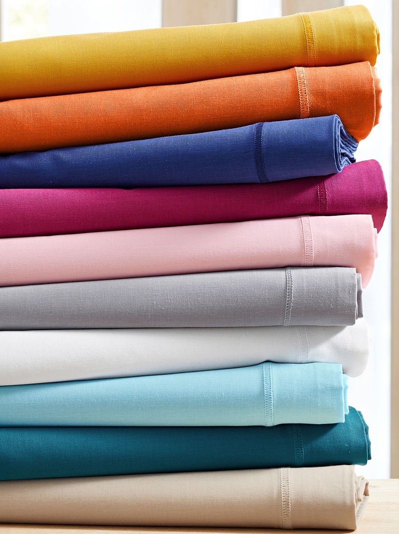 Becquet - Drap-housse POLYCOTON UNI LAURÉAT en coton Orange - Kiabi