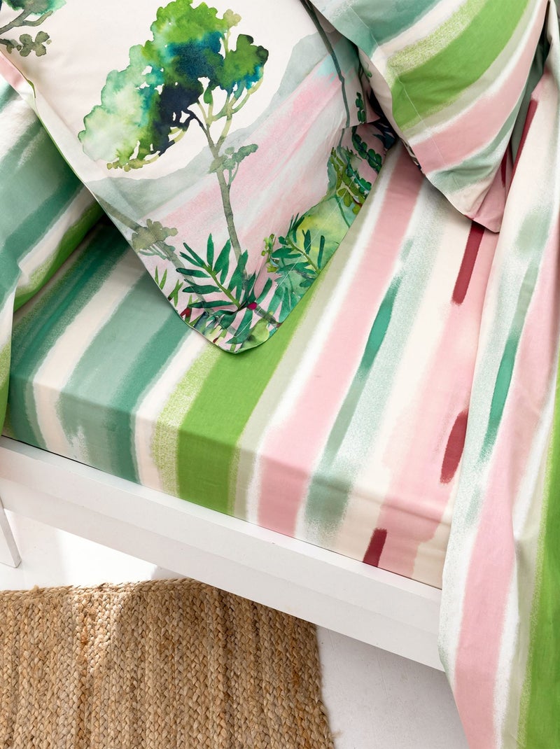 Becquet - Drap-housse PRINTANIERE en coton Vert - Kiabi