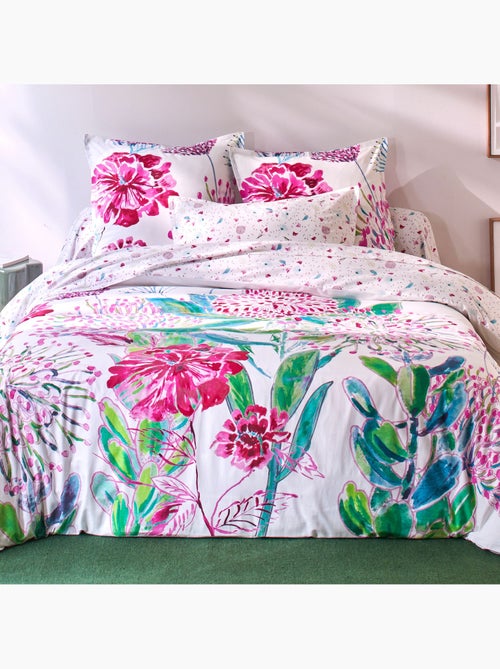 Becquet - Drap-housse ROSE MENTHOL en coton - Kiabi